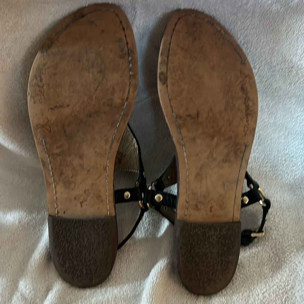 Sam Edelman Black Leather Thong Sandals - Picture 9 of 9